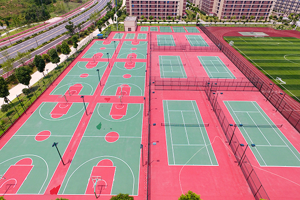 室外篮球场施工—硅PU篮球场有哪些结构组成？